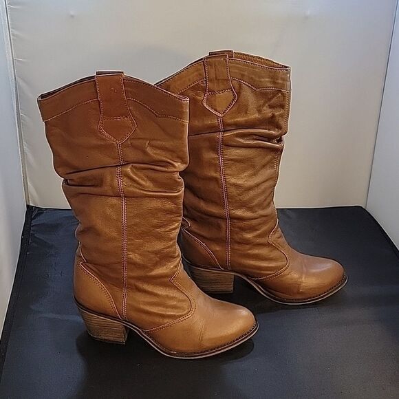 BAKERS FOLD OVER HIGH HEEL WESTERN STYLE COWGIRL WOMEN BOOT - Picture 4 of 16